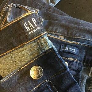Gap jeans dark excellent 14 petite straight
